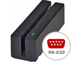 MagTek Magstripe Swipe Card Reader Mini Port-Powered RS-232 - Magnetisk kortlæser (Spor 1 & 2) - RS-232 - sort