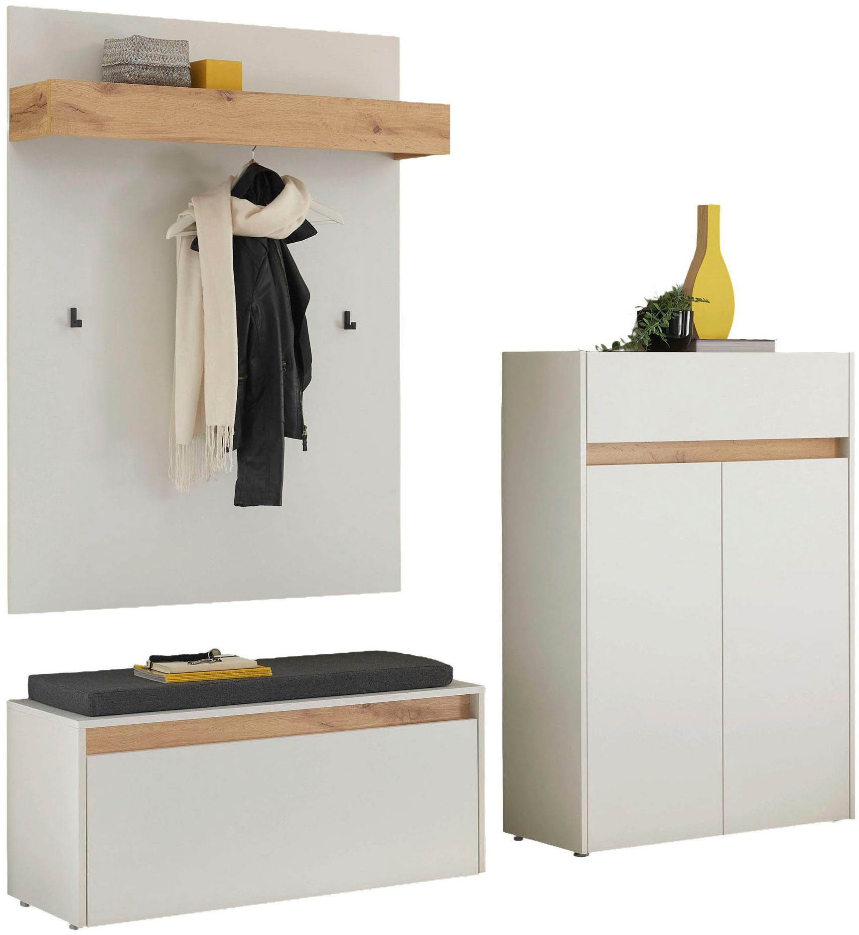 INOSIGN Garderoben-Set »City/Giron, moderne Garderobe, viel Stauraum, ca. 24 Schuhe« Set, 3 Stk. tlg.