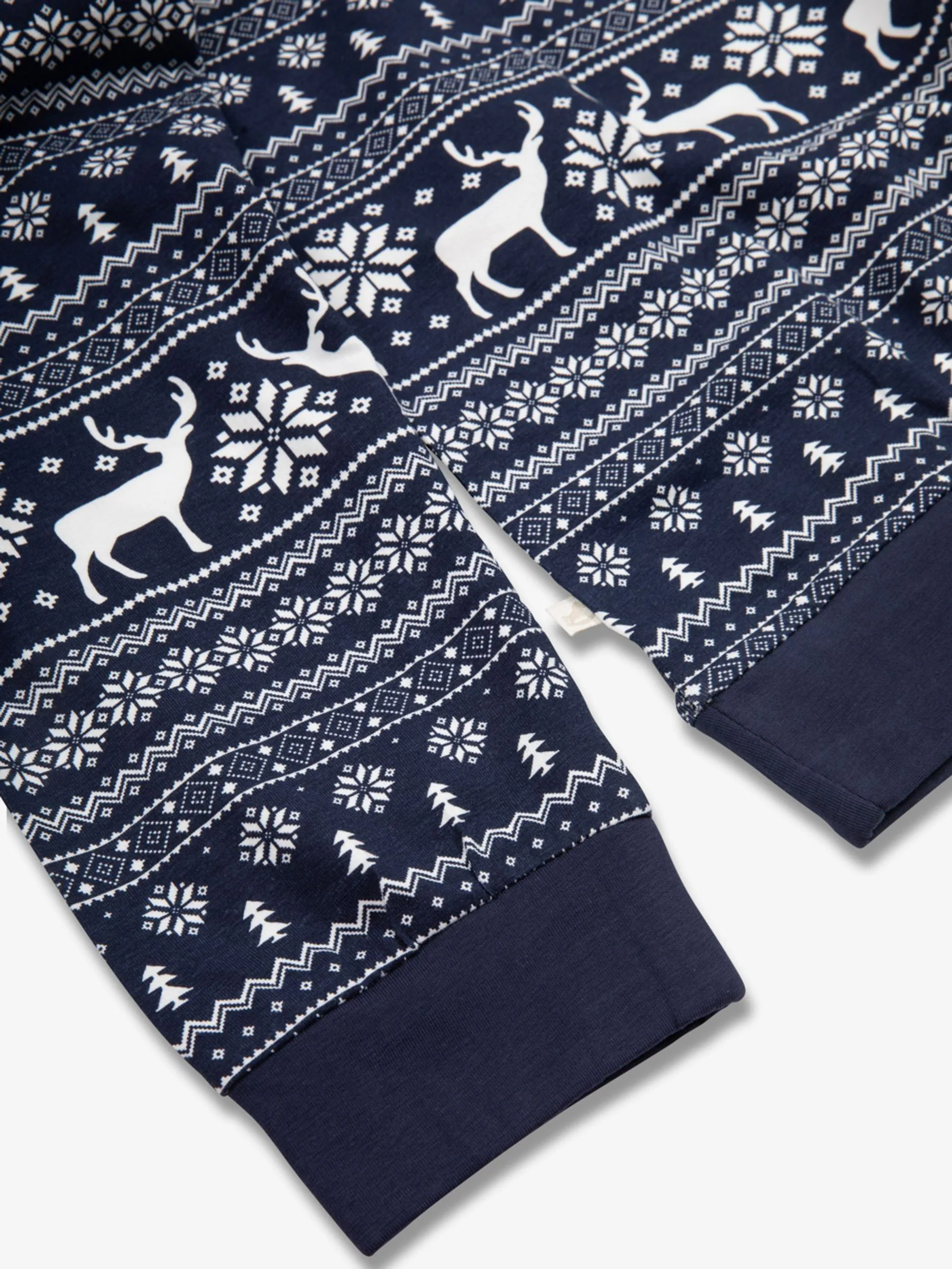 Blauw - The Little Tailor kerstpyjama met rendier