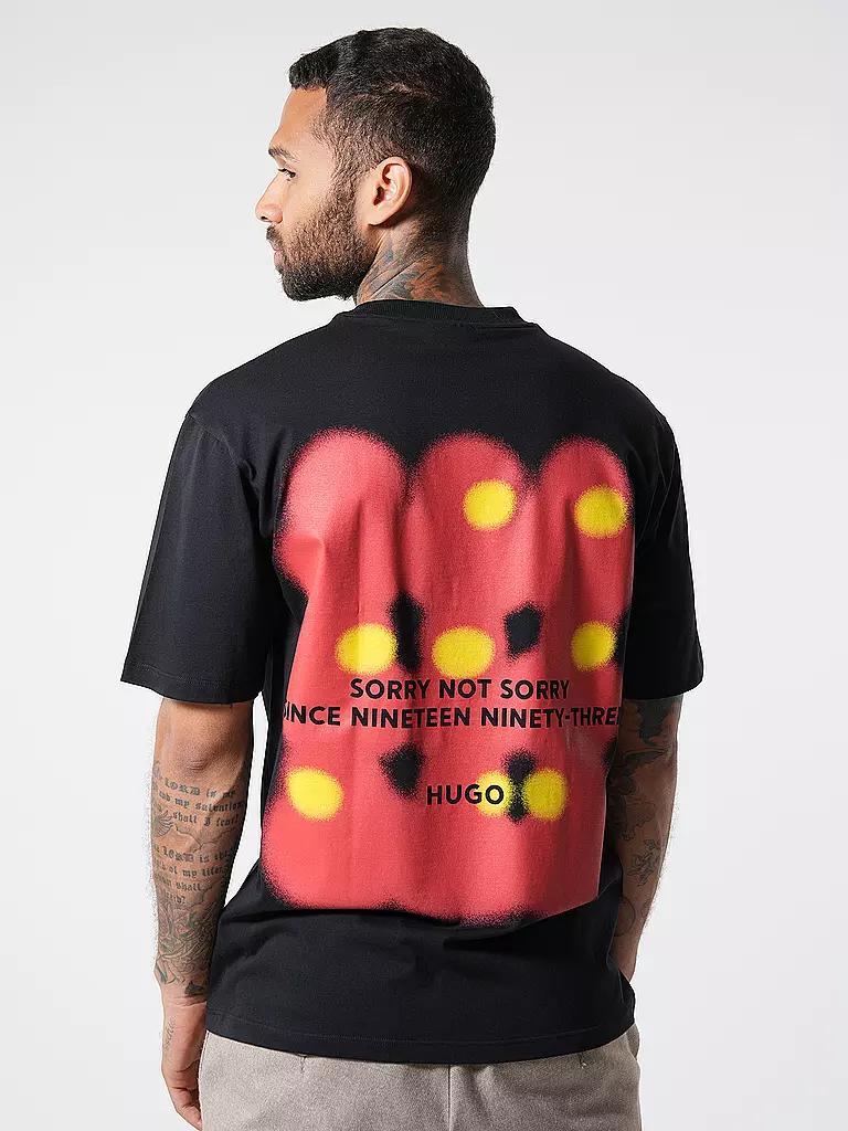 HUGO T-Shirt DILIPPERS schwarz