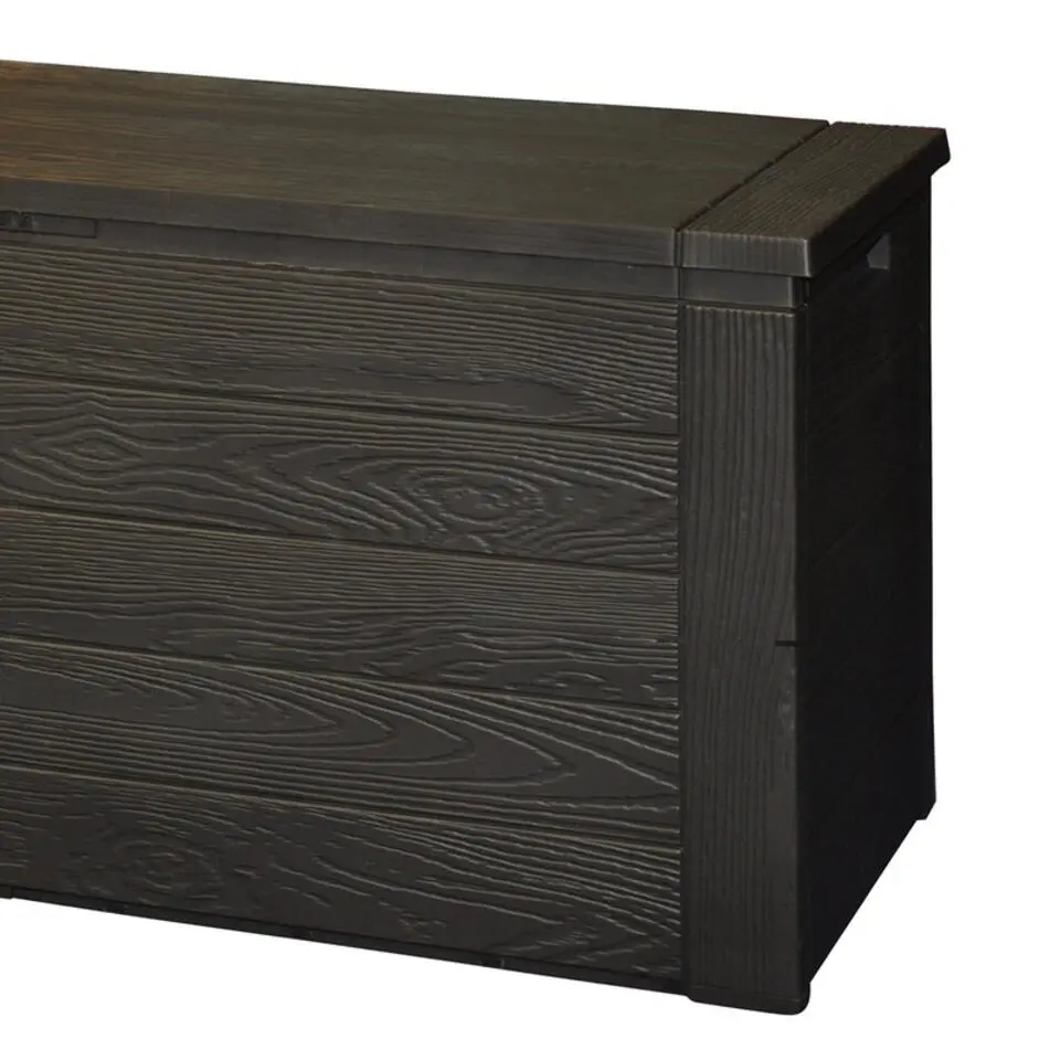 Tuinkussen opbergbox - 120 cm - hout patroon - kussenbox