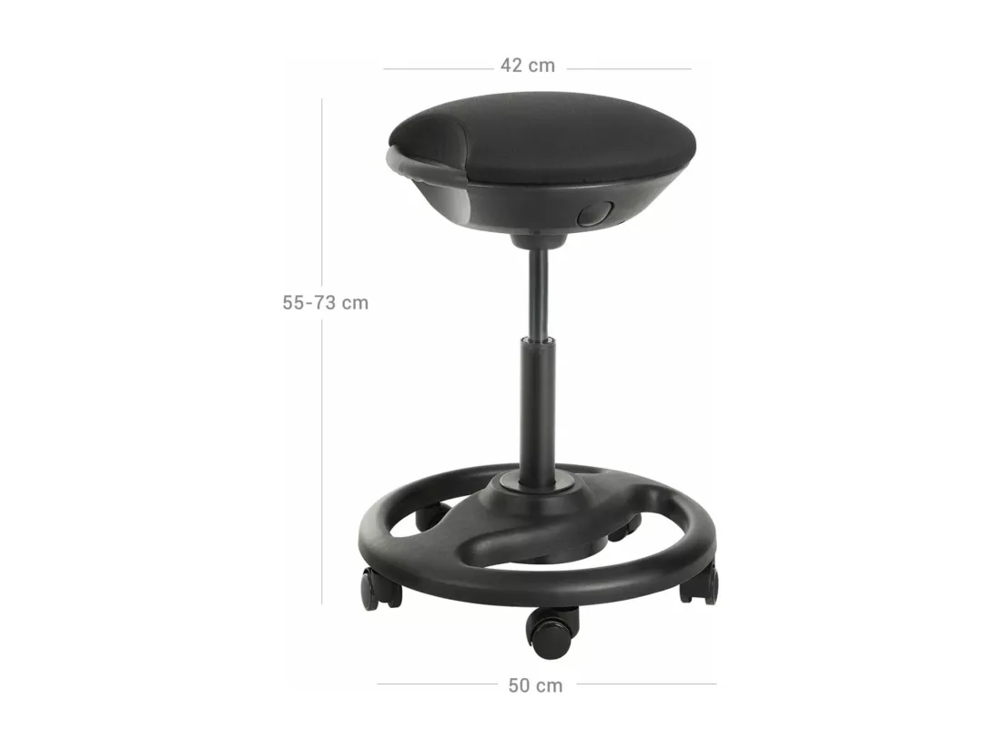 Tabouret de travail dynamique noire 50 x 50 x 55 cm 12_0001457