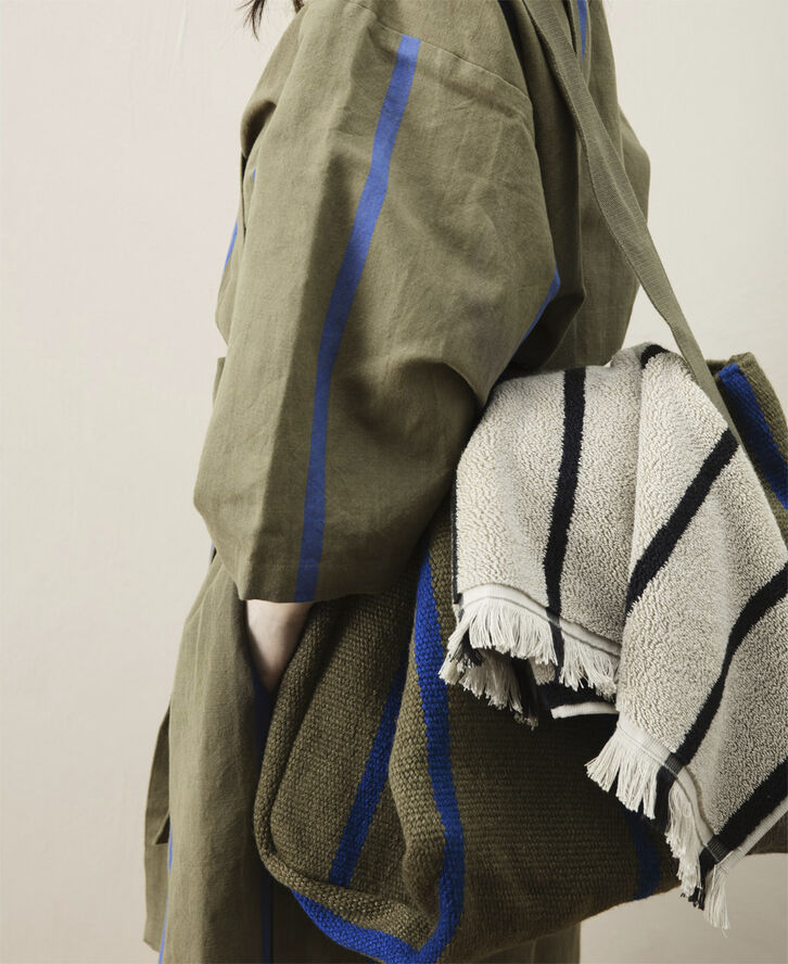 ferm LIVING Yard Picnic Bag - Olive/Bright Blue Olive/bright blue