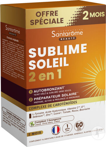 Santarome Solaire Autobronzant Et Préparateur Solaire Offre Spéciale 2 Mois 30 Gélules