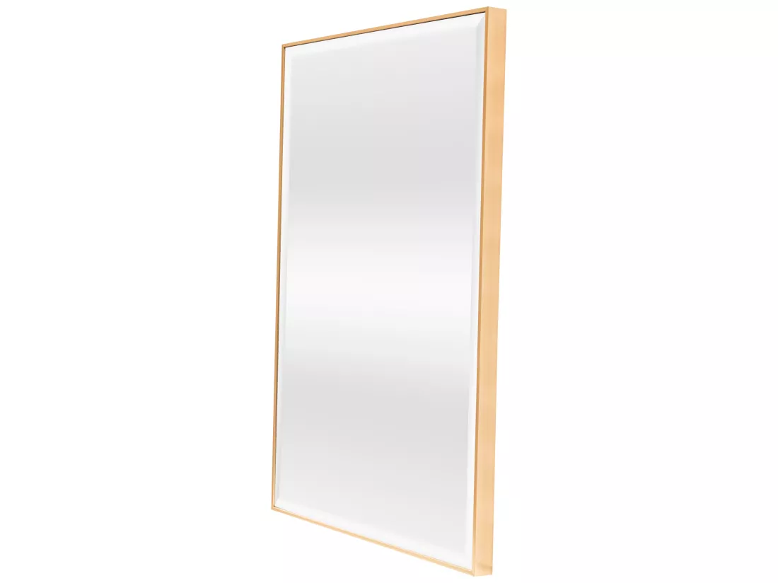 Miroir mural Novoli rectangulaire 92 x 62 cm doré [en.casa]
