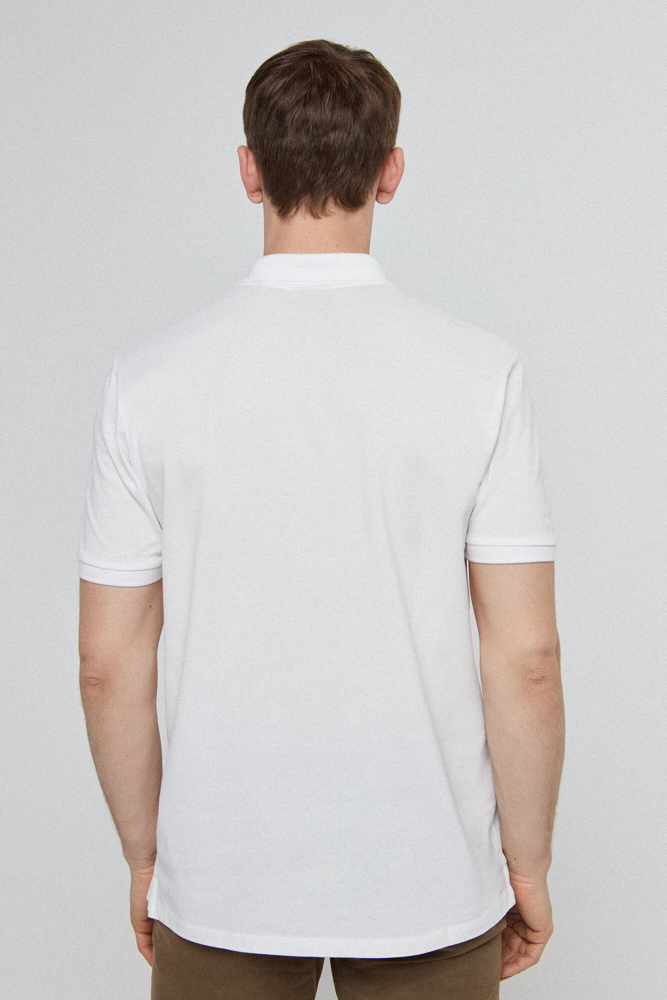Camisa polo de manga curta - branca