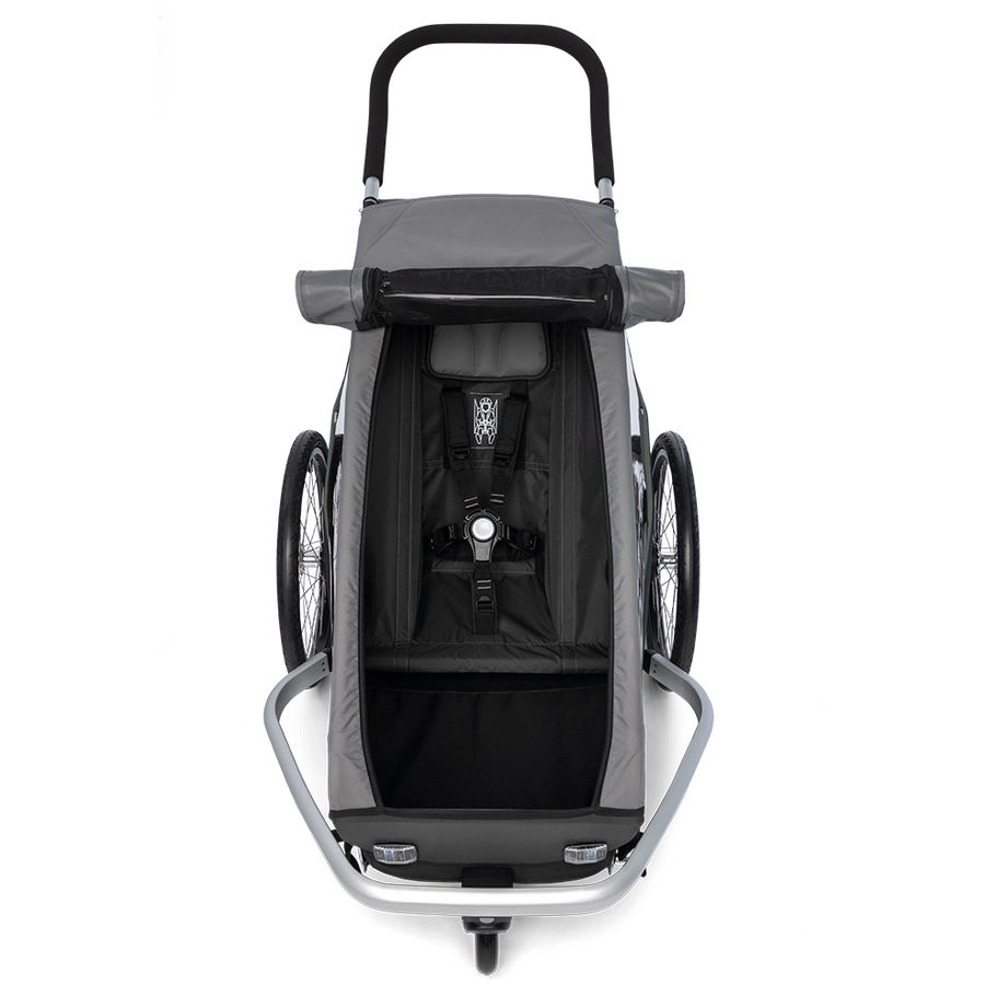 CROOZER Kinderfahrradanhänger Kid Keeke 1 Mountain grey