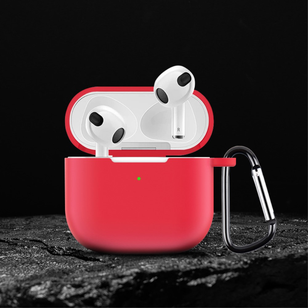 AirPods 4 Silikon Schutzhülle Abdeckung mit Karabinerhaken - Petrol (Matt)