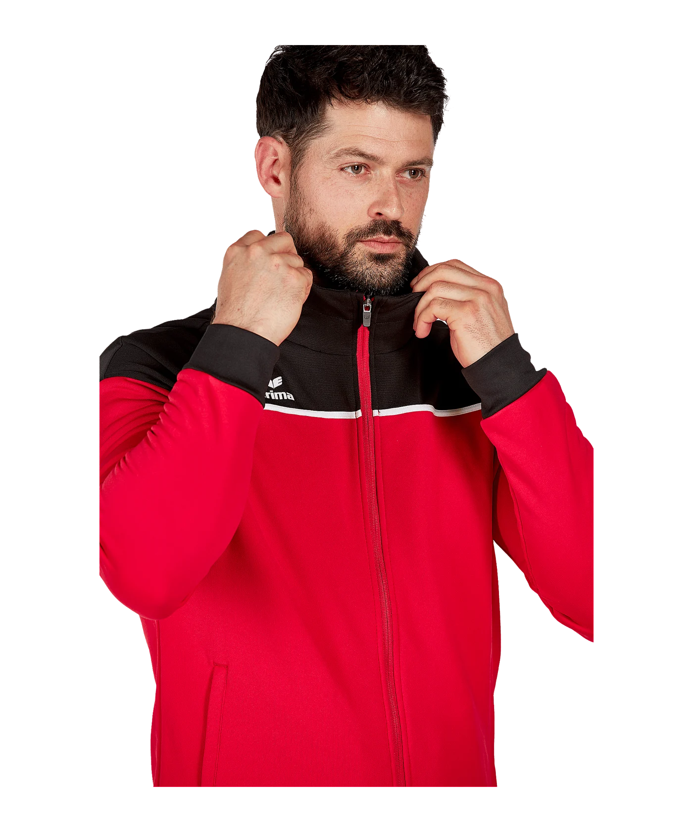Erima Change by Kapuzenjacke Rot Schwarz