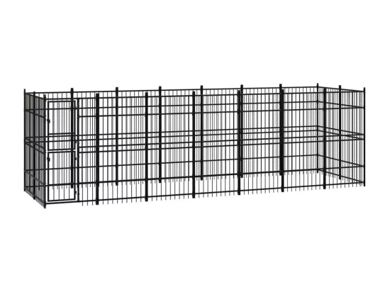 Chenil cage enclos pac noire 672 x 192 x 200 cm 02_0041785