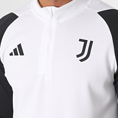 Maillot Manches Longues A Bandes Juventus HZ5051 Blanc Noir