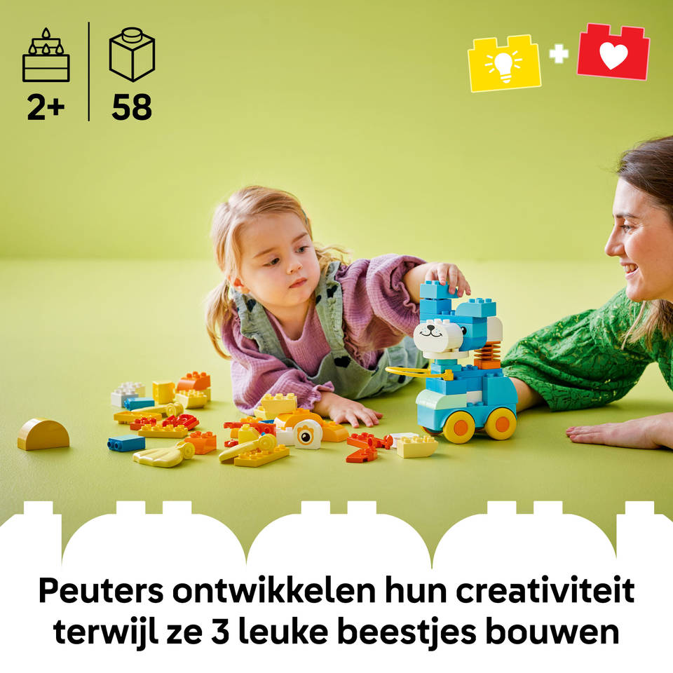 LEGO DUPLO 3-in-1 dieren op wielen 10448