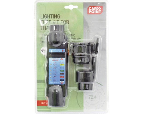 Carpoint testerkit voor aanhangerverlichting, 7-13 pins, 3-in-1, inclusief 2 adapters