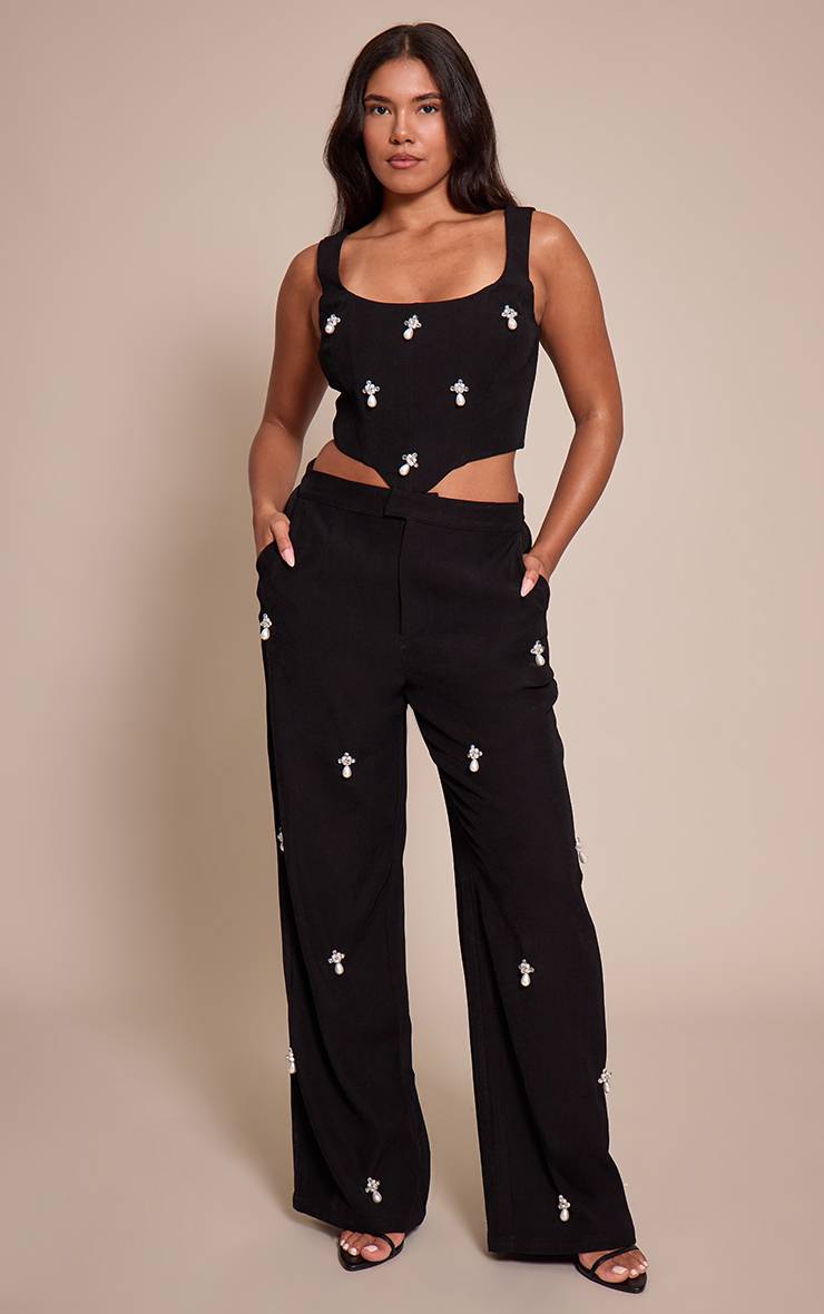 Noir Top Corset Embelli Shape