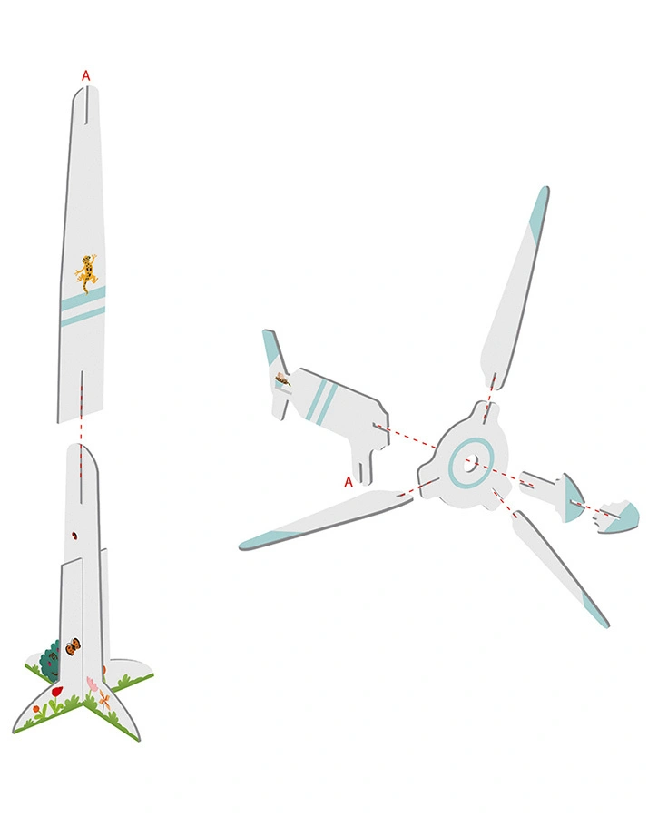 Janod-WWF® Kooperationsspiel WIND TURBINE in bunt