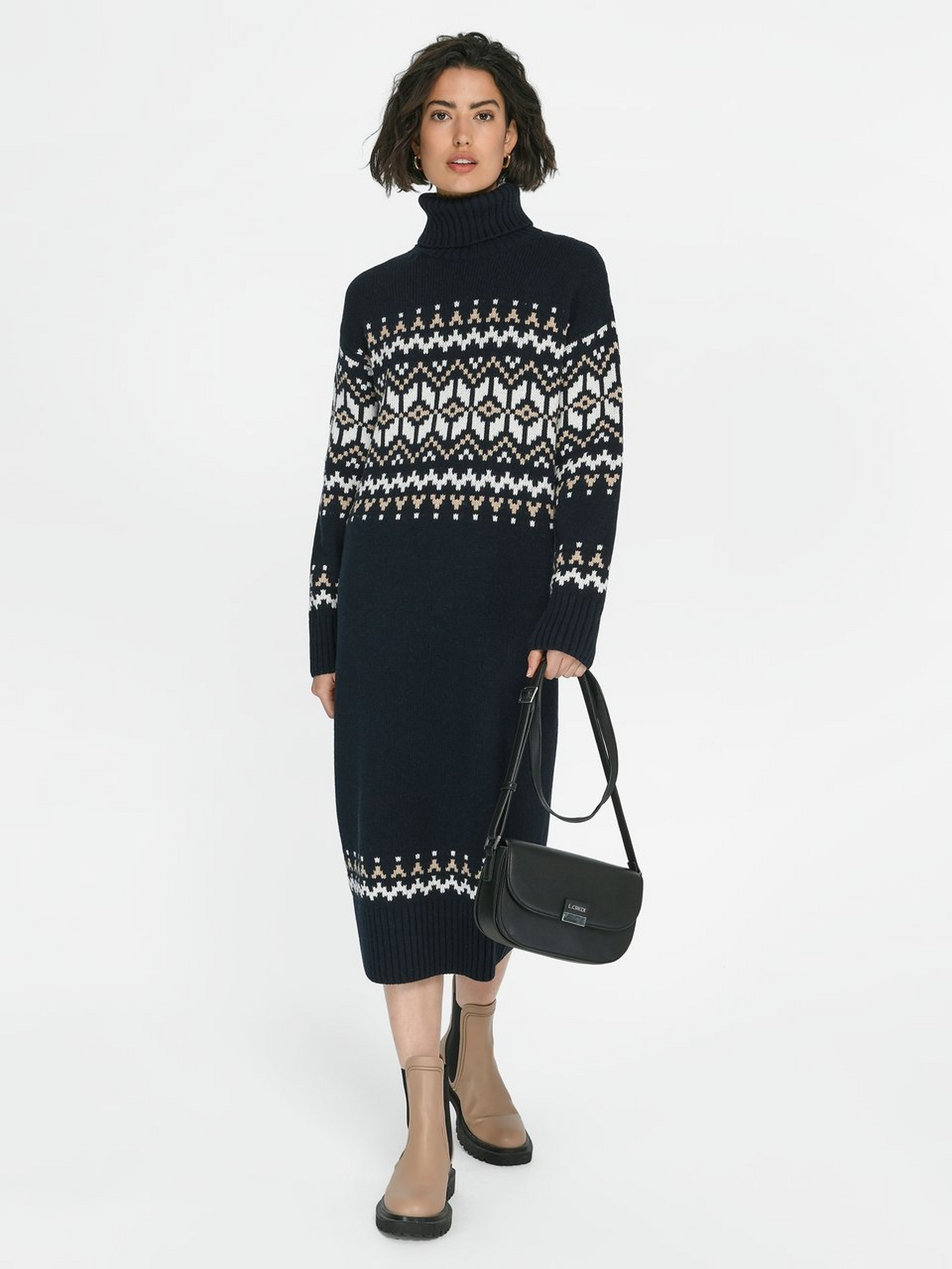 Strickkleid mit Fairisle-Muster