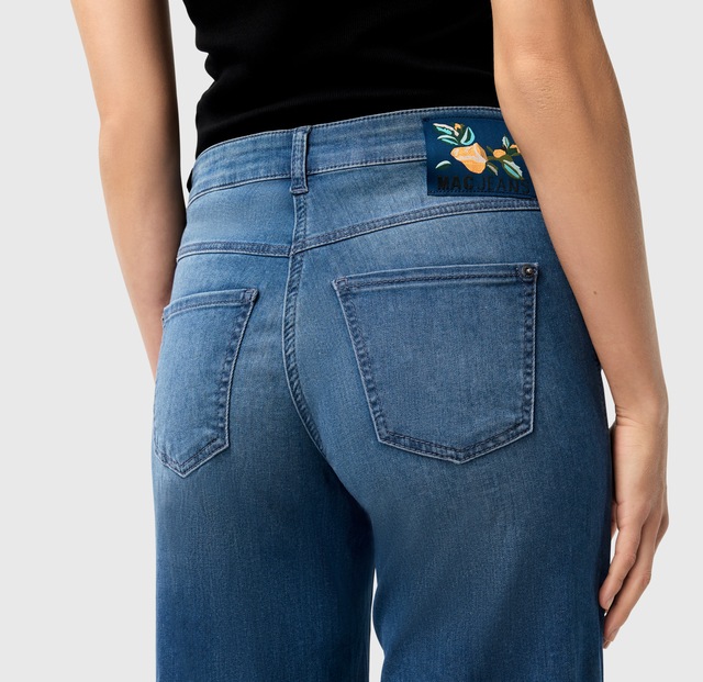 MAC Weite Jeans »DREAM WIDE«, mit Fransen am Saum