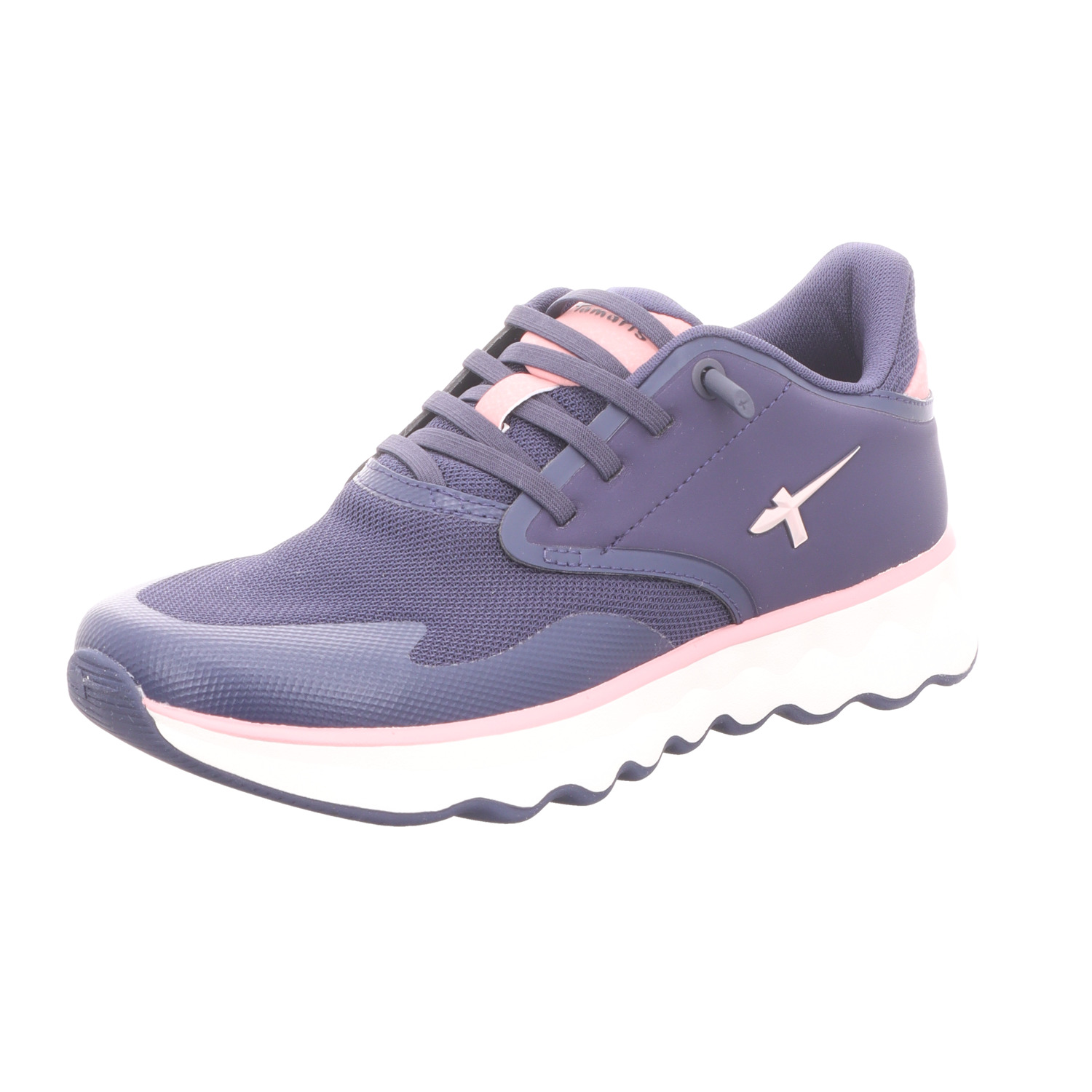 Tamaris Damen-Sneaker Blau-Weiß