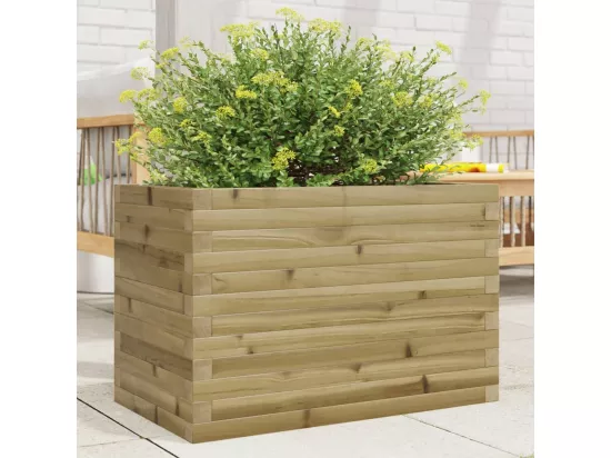 Jardinière bac lit surélevé bois marron 70 x 40 x 46 cm 02_0037781