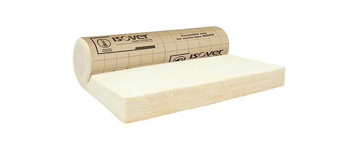Laine de verre Combles perdus et Plafonds ISOVER ép.240 mm - Rouleau kraft 1,2 x 3,5 m R. 6 m².K/W