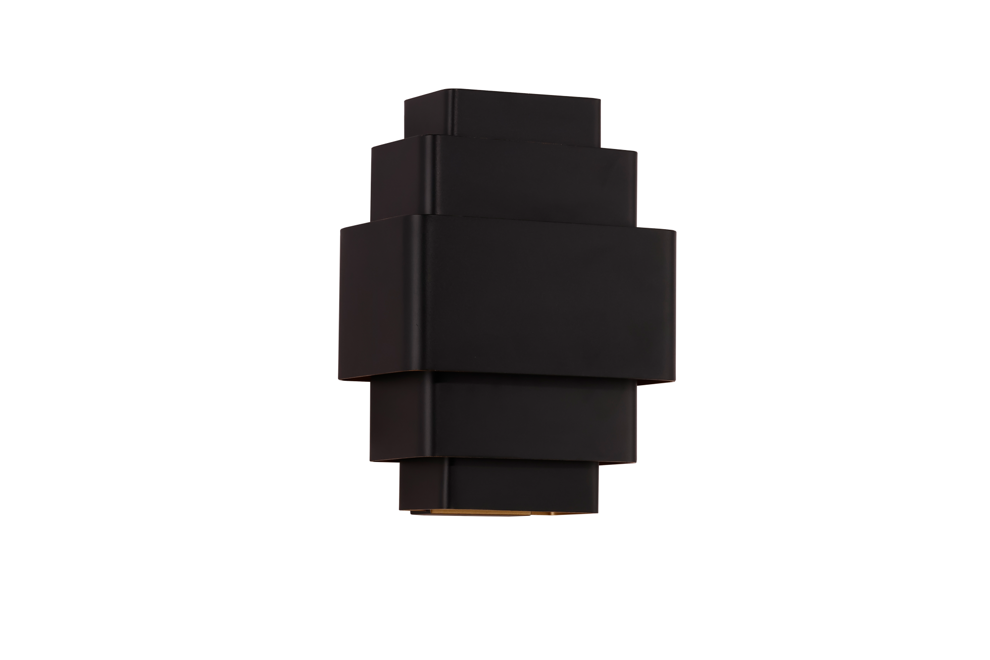 Artdelight Wandlamp Layers Zwart - Goud Up & Down 27.5 x 20cm excl. 3