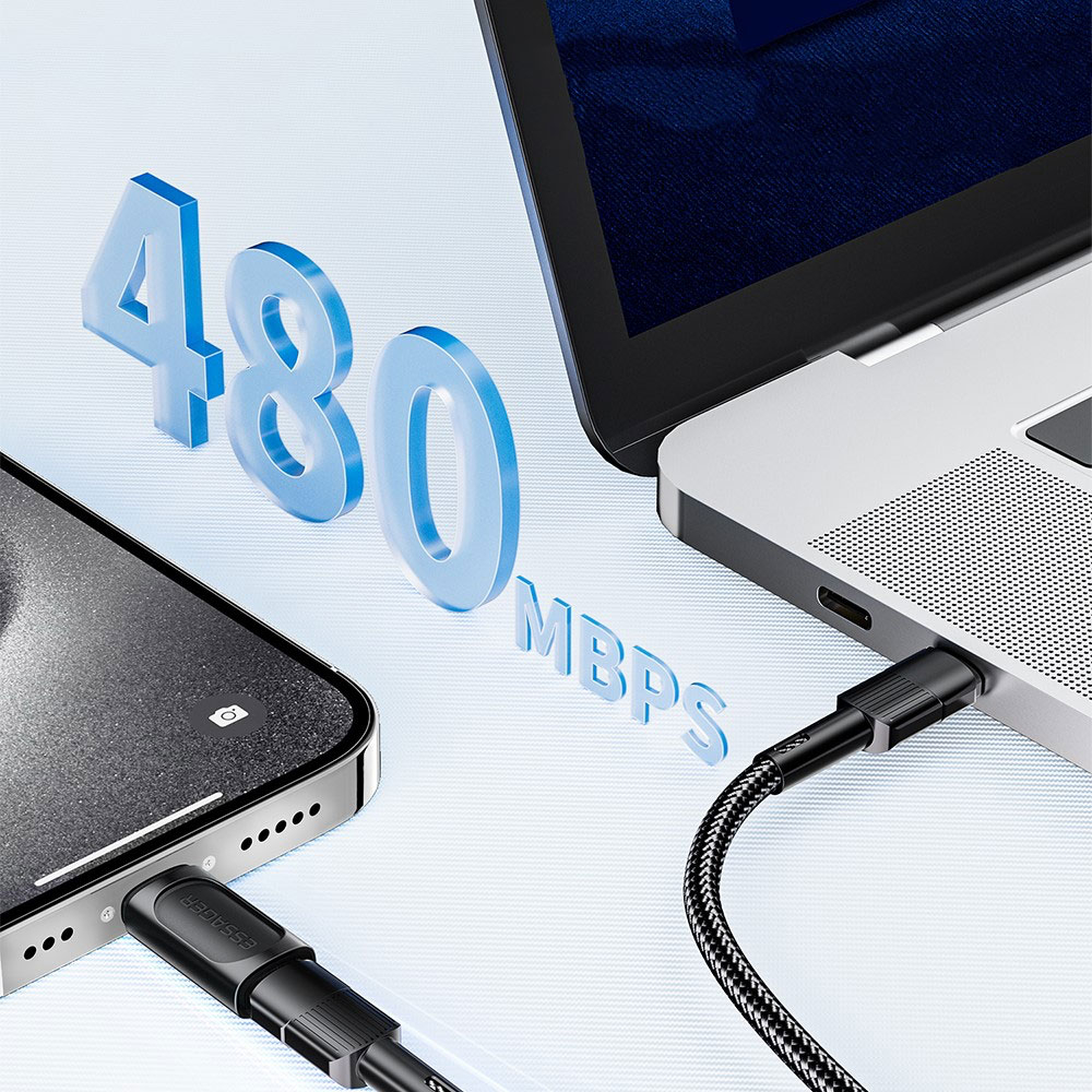 USB C auf Lightning Adapter Konverter (480Mbit/s) - Schwarz