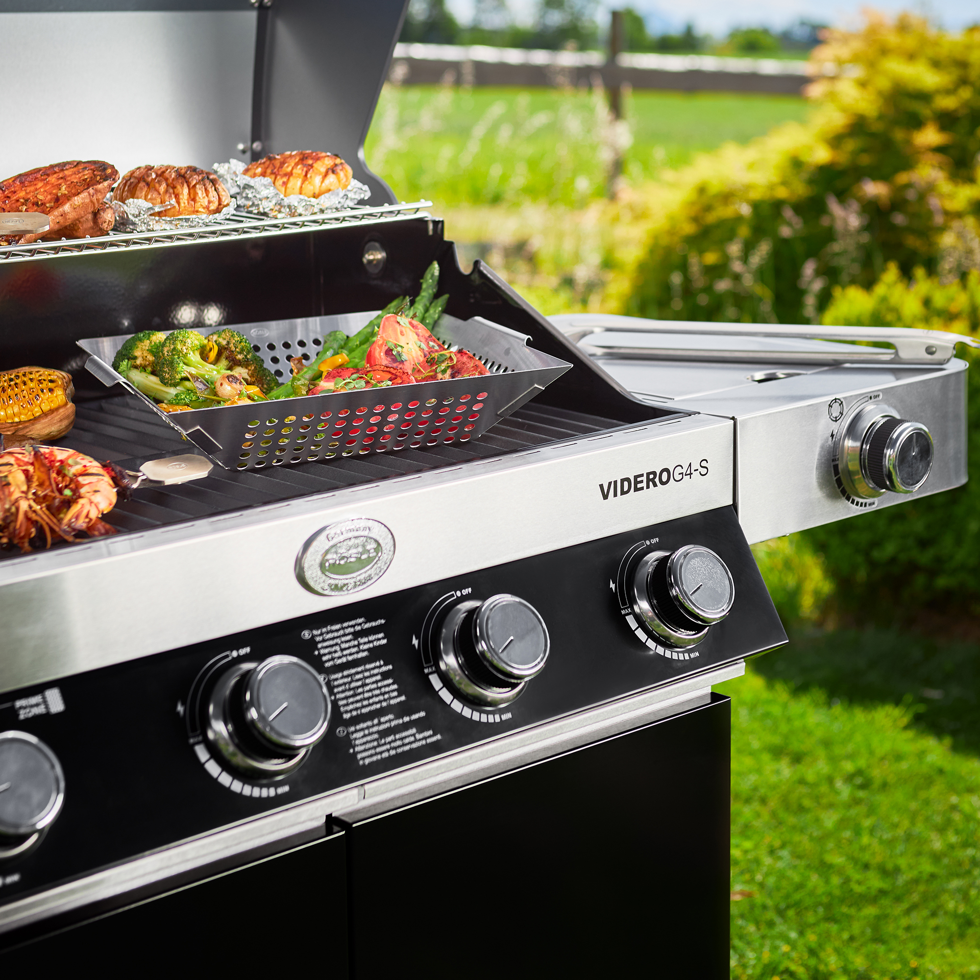 Grill- und Gemüsepfanne