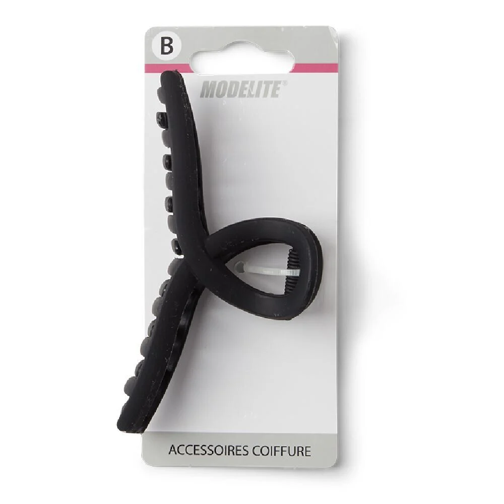 Pince cheveux noir mat effet noué L11cm