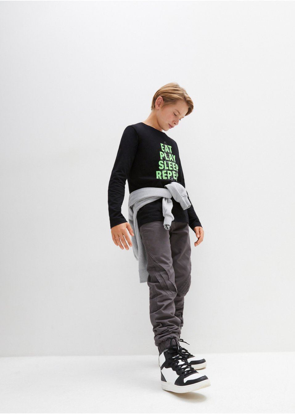 T-shirt manches longues garçon avec motif de Noël