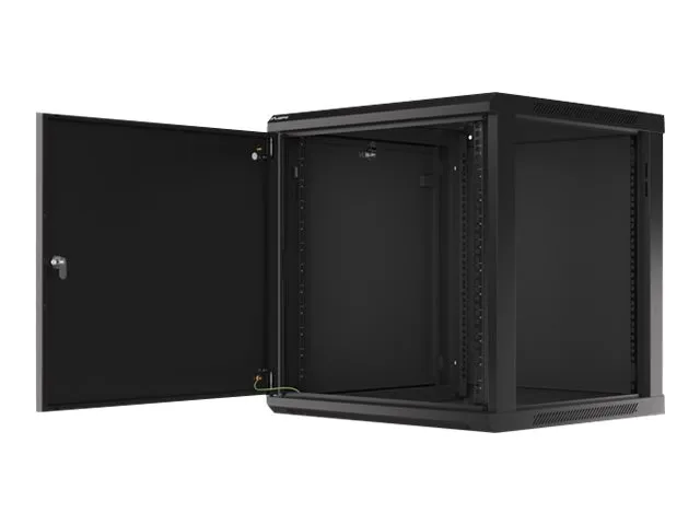 Lanberg WF01 Series - Rack kabinet - flad pakke - vægmonterbar - sort, RAL 9004 - 12U - 19