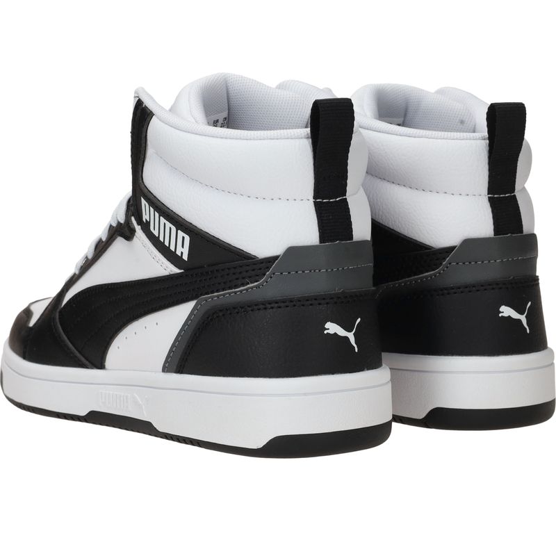 Puma Rebound V6 Mid Sneakers Zwart Jongens