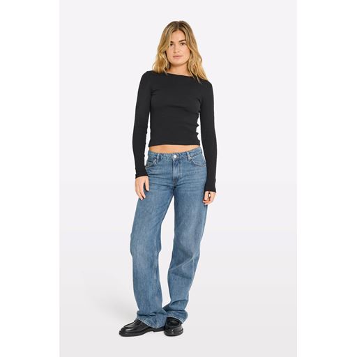 Envii Enally Langærmet Short T-shirt, Black, XL