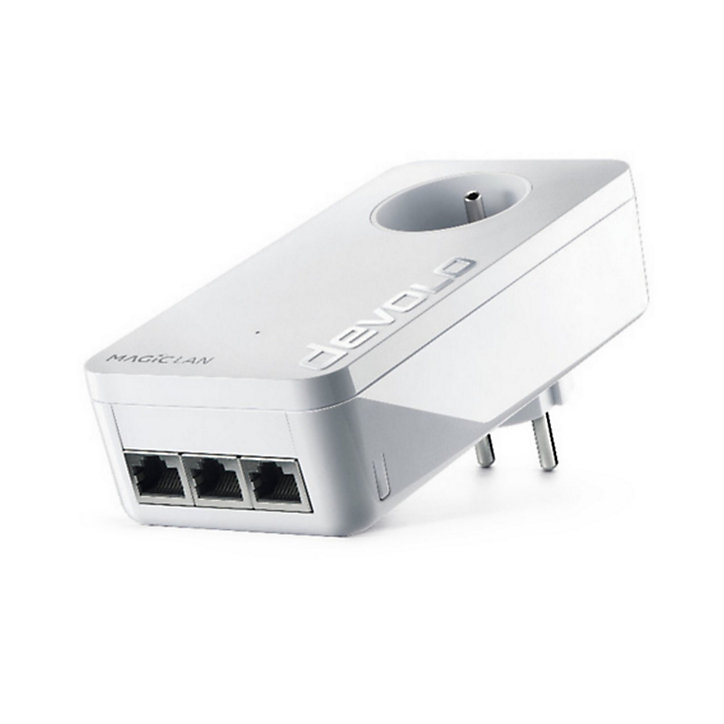 Kit de 1 adaptateurs CPL 2400 Mbits, Magic 2 LAN triple, avec 3 ports Ethernet