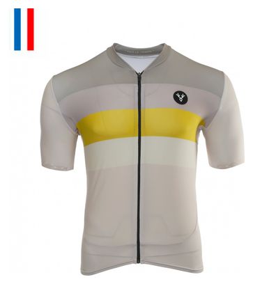 Maillot Manches Courtes LeBram Izoard Sable Coupe Ajustée