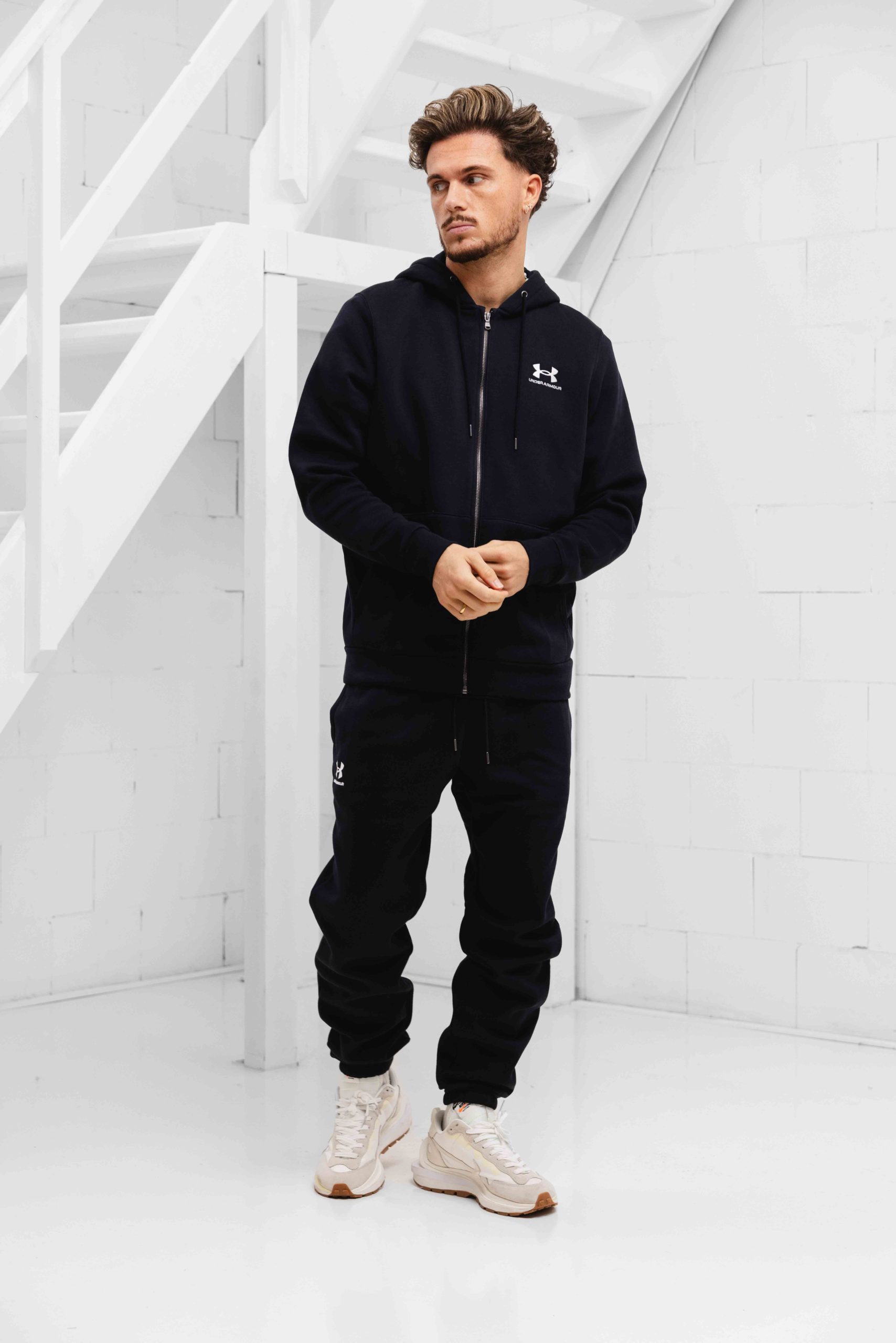 Under Armour Icon Fleece Trainingspak Heren Zwart