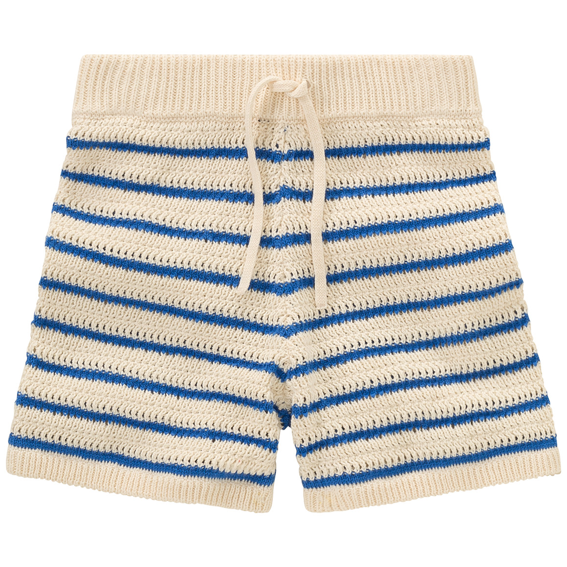 Jonas Nielsen Mädchen Strick-Shorts mit Streifen blau / hellbeige