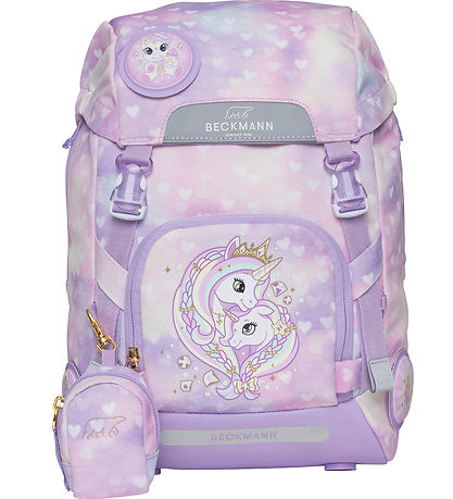 Beckmann Skoletaskes?t - Classic Maxi - Unicorn Princess Purple