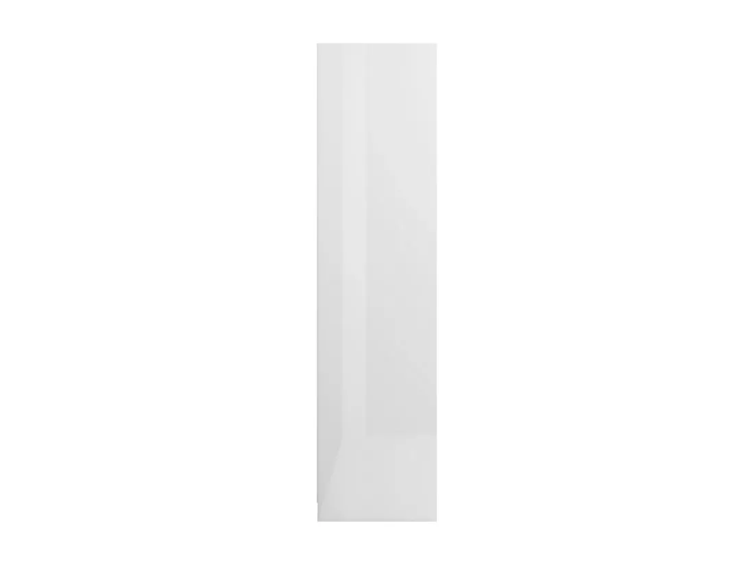 Garde-robe avec tiroirs Blanc brillant Bois d'ingénierie