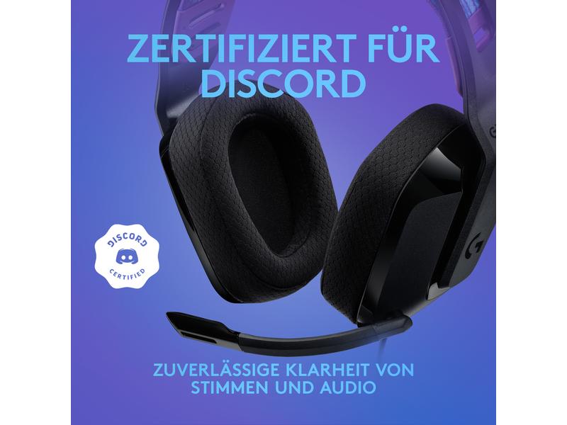 Logitech Headset G335 Gaming Schwarz Komfortables Gaming-Headset für PC und Spielkonsolen