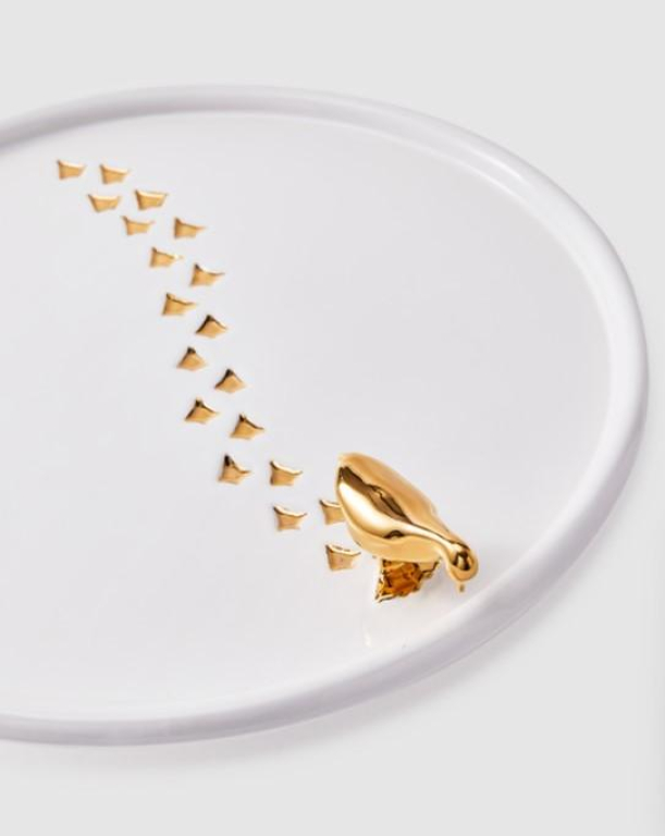 POLSPOTTEN Walking Duck Plate dienblad Ø30 groen grijs