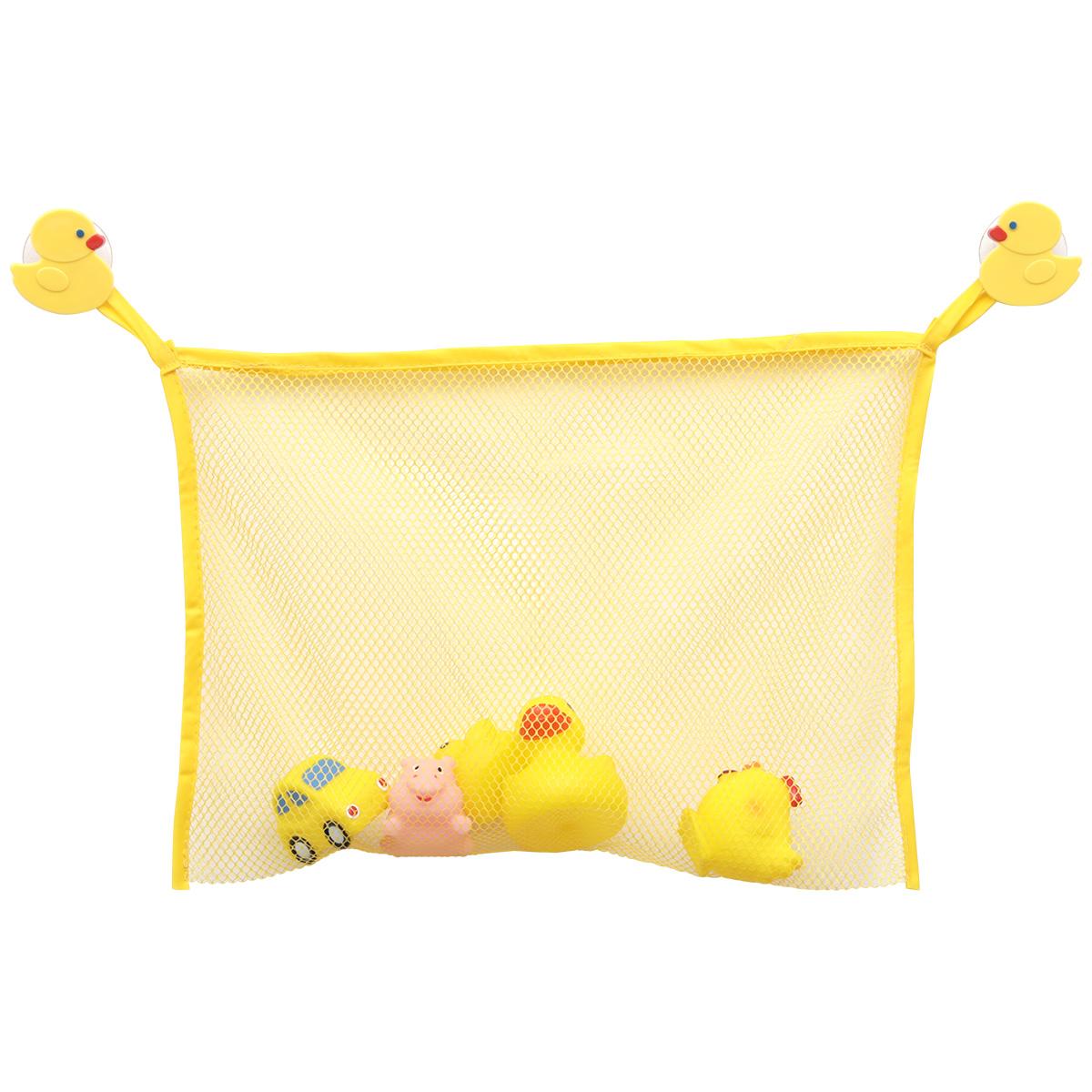 FILET A JOUETS POLYESTER SUR VENTOUSES DECO CANARD ENFANTINE