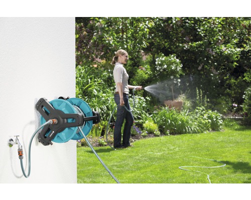 Exclusieve wandslanghaspel GARDENA Classic 50 met 25m slang 1/2