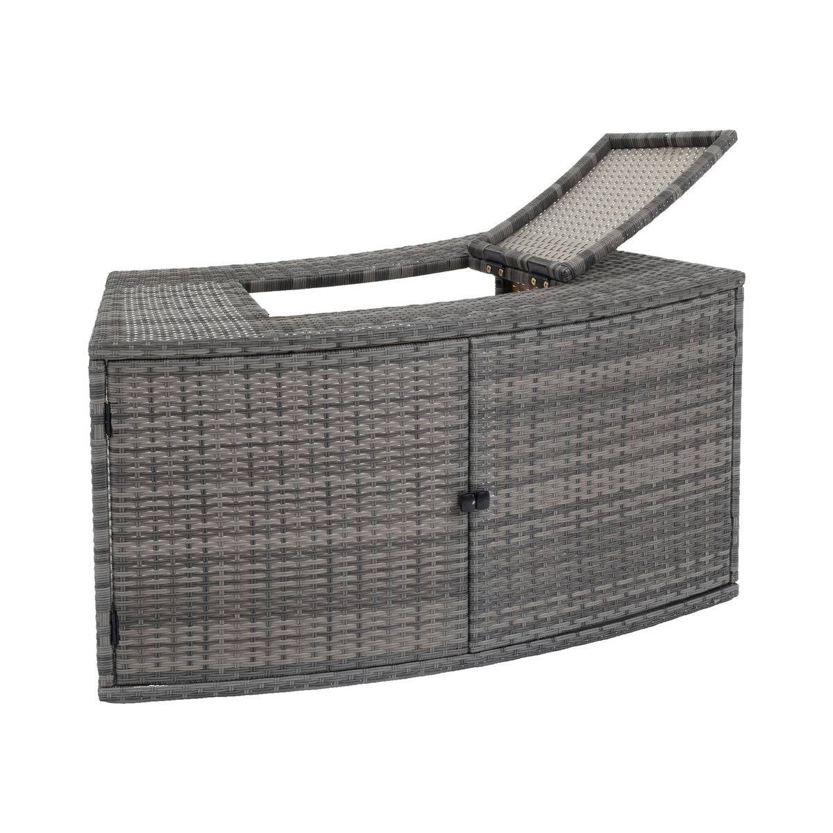 Contour spa cache pompe gris
