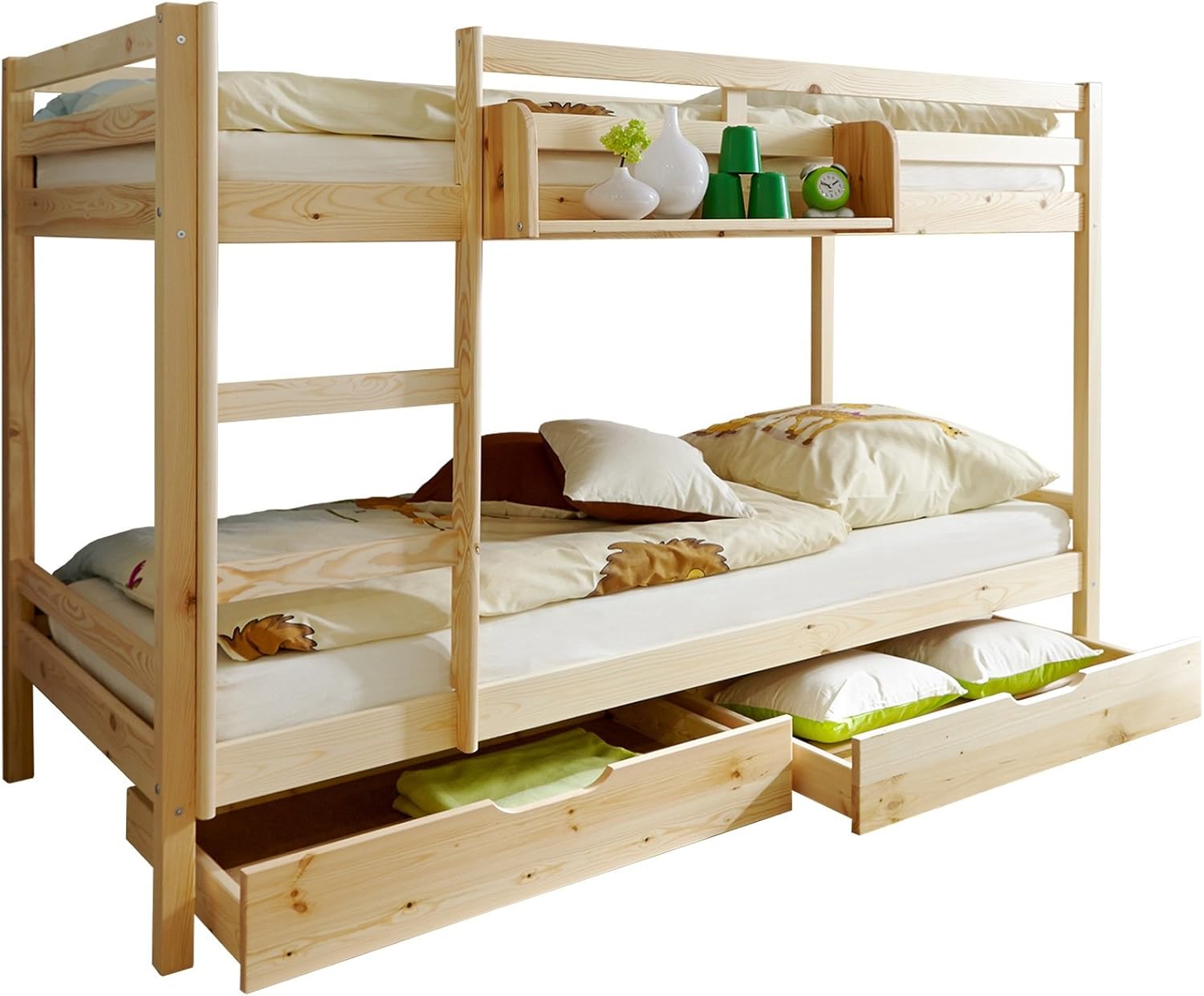 Etagenbett Doppelbett Stockbett Rene Kiefer massiv Natur