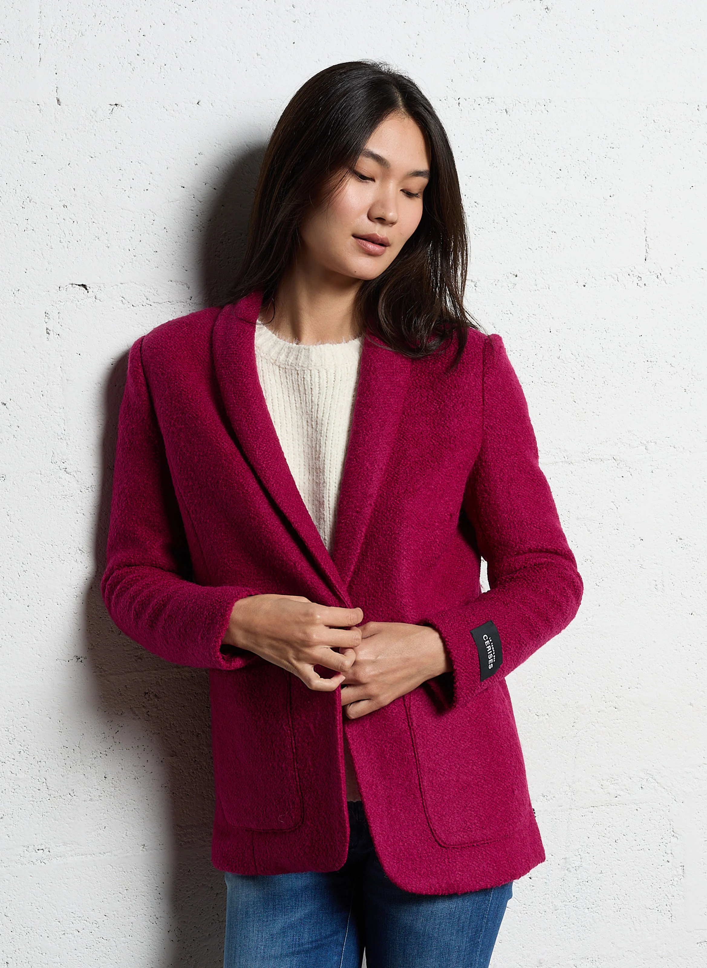 GREDOS - Veste de tailleur droite | Rose