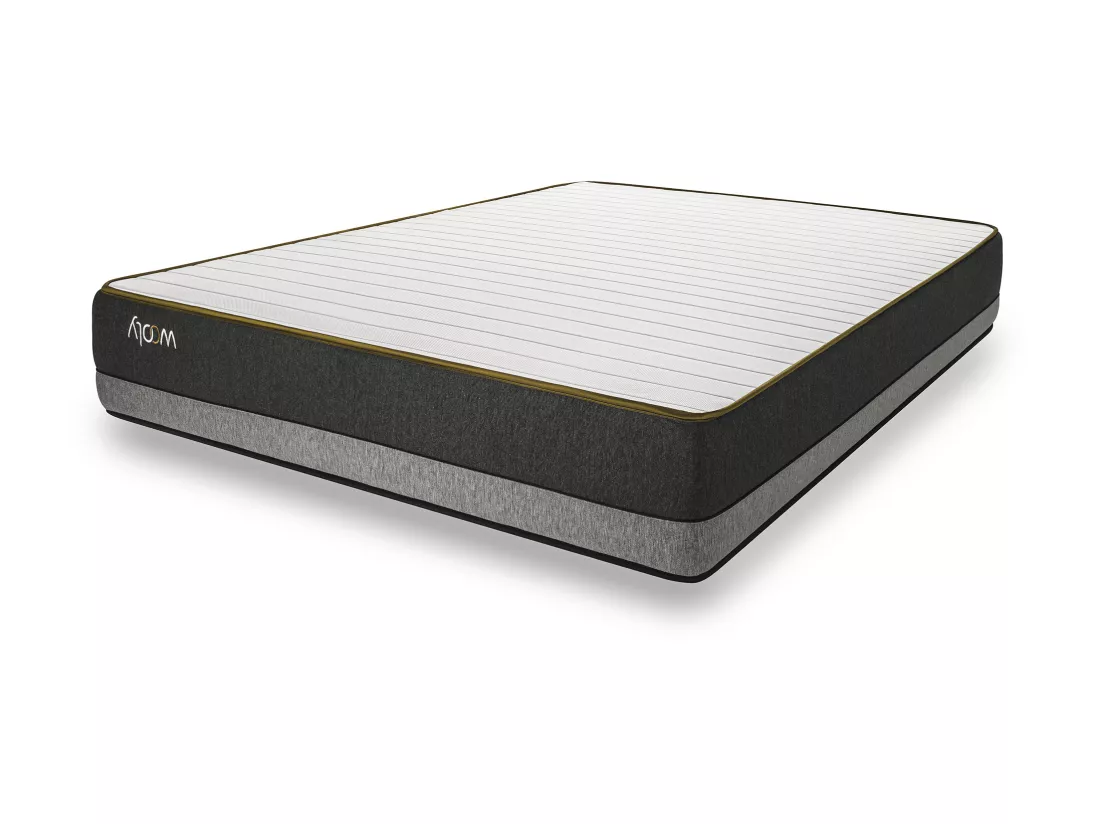 Matelas Wooly Level XL 180x200 cm - Hauteur 30 cm - Mousse Gel rafraîchissant - Mémoire de Forme - Haute Densité - Laine - Latex 70 - Confort Ferme