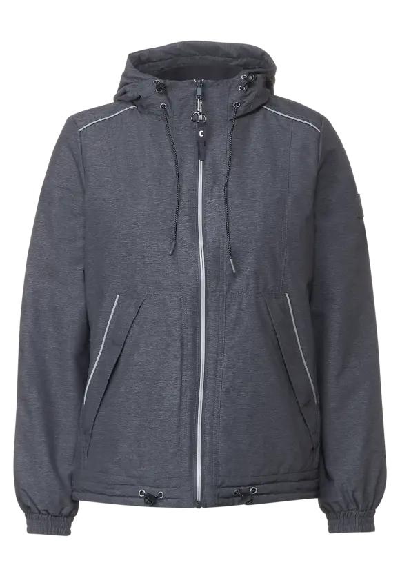 Padded Melange Windbreaker - deep blue