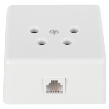 Q-Link telefoon contactdoos opbouw modulair 4 polig wit