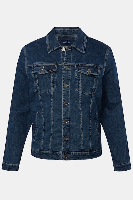 John F. Gee Jeansjacke, stonewashed, Knopfleiste, bis 84/86