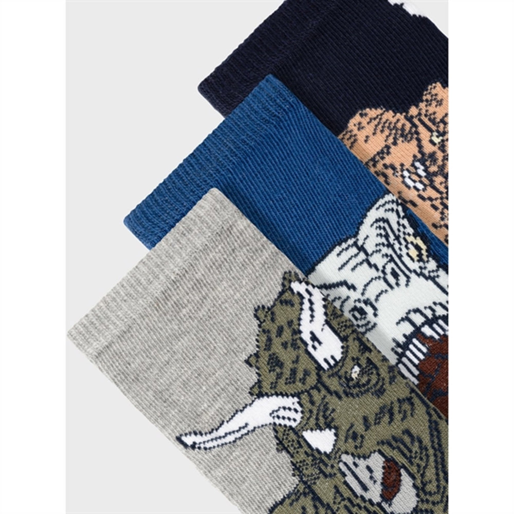 Køb Name it Dark Sapphire Maclin Jurassic Strømper 3-pak